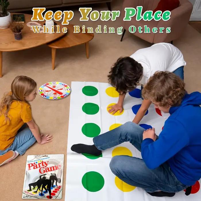 Twister Game Twister Funny Balance Jeux de fête en famille avec tapis de jeu de sol Spinner