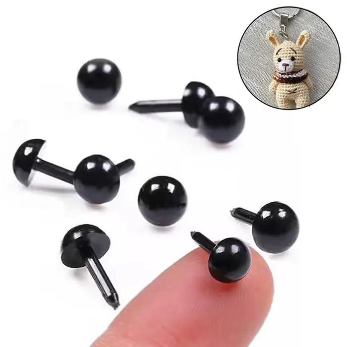 Yeux de sécurité en plastique noir pour jouets artisanaux