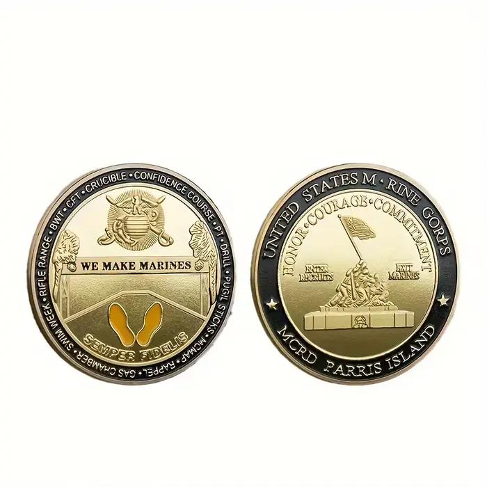 Pièce de défi de jurement du Corps des Marines - Pièce commémorative en fer à collectionner