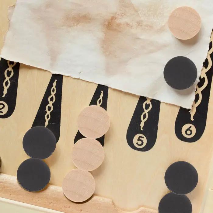 Pièces de backgammon en bois pour adultes et enfants, accessoire de jeu de société, dames occidentales, 30 pièces pour occasions familiales et cadeaux de noël
