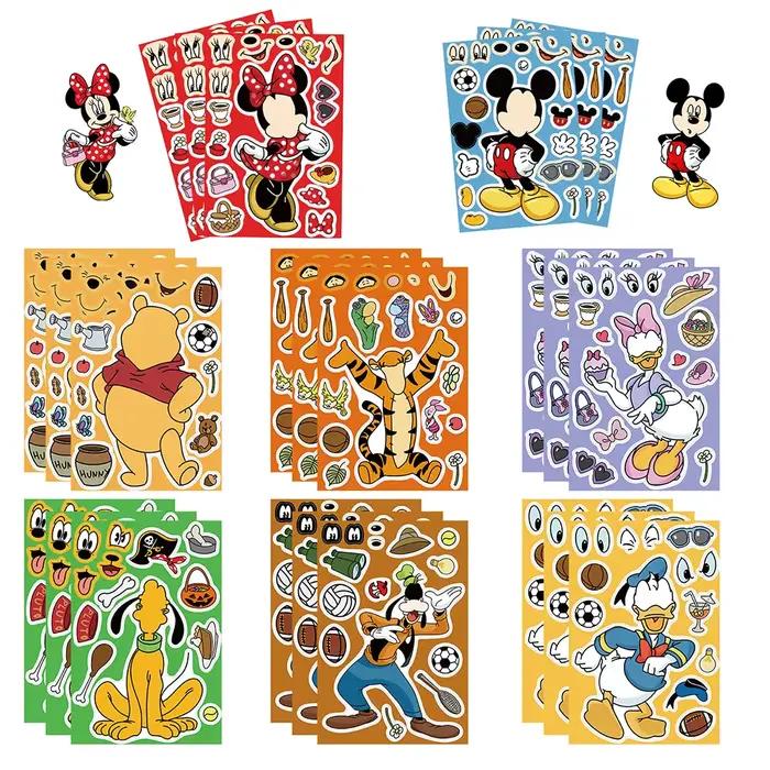 Autocollants puzzle Disney Mickey Minnie pour créer un visage