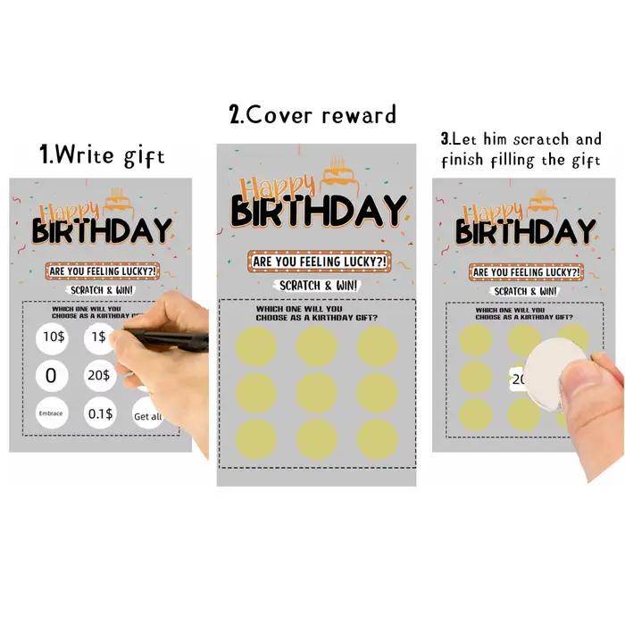 Carte de jeu d'anniversaire surprise