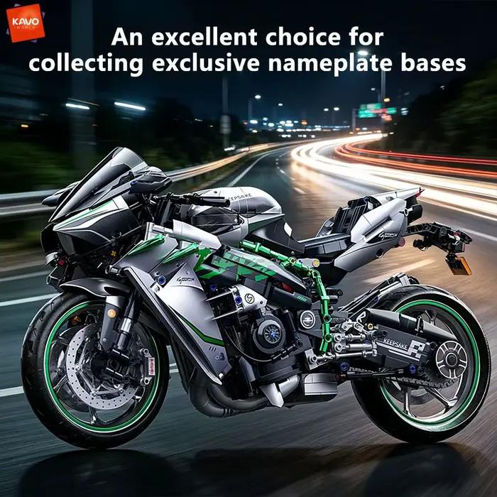 KAVOWORLD 2248 pièces, kit de construction de moto réaliste, blocs de construction de moto à grande vitesse, jouets éducatifs pour adultes