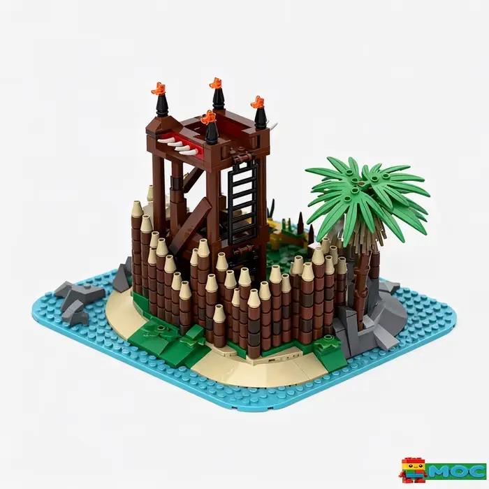 NOUVEAU 1042 PIÈCES MOC Trône du Roi des Îles Remake Scène Pirate Blocs de Construction DIY Jouet Éducatif d'Assemblage Cadeaux d'Anniversaire