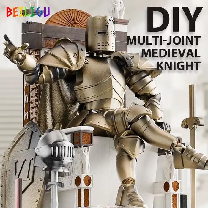 Chevalier médiéval multi-articulations mobiles bricolage figurines arme guerrier Robot épée bouclier assemblage jouet cadeau de vacances pour enfants