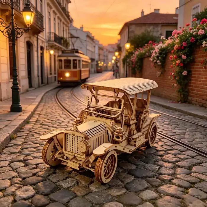 Puzzle 3D en bois à monter soi-même, Kit de modèle de voiture classique Vintage, cadeau d'anniversaire ou de vacances créatif, jouet éducatif, conception exquise