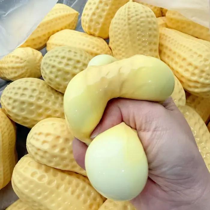 Jouets anti-stress en forme d'arachide, jouet à presser doux, jouet sensoriel sans rebond, jouet sensoriel ASMR, jouets anti-stress pour adultes