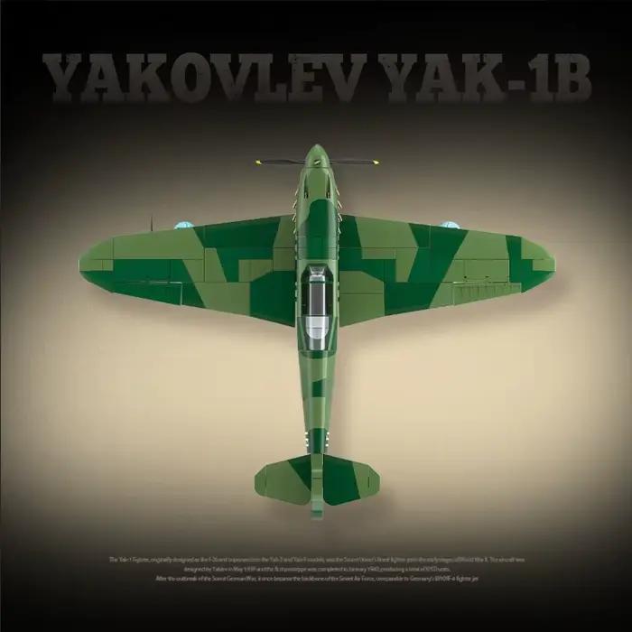 Avion de chasse Yak-1B, blocs de construction, modèles de briques, jouet, série de modèles DIY, jouets de construction éducatifs, cadeaux de Noël