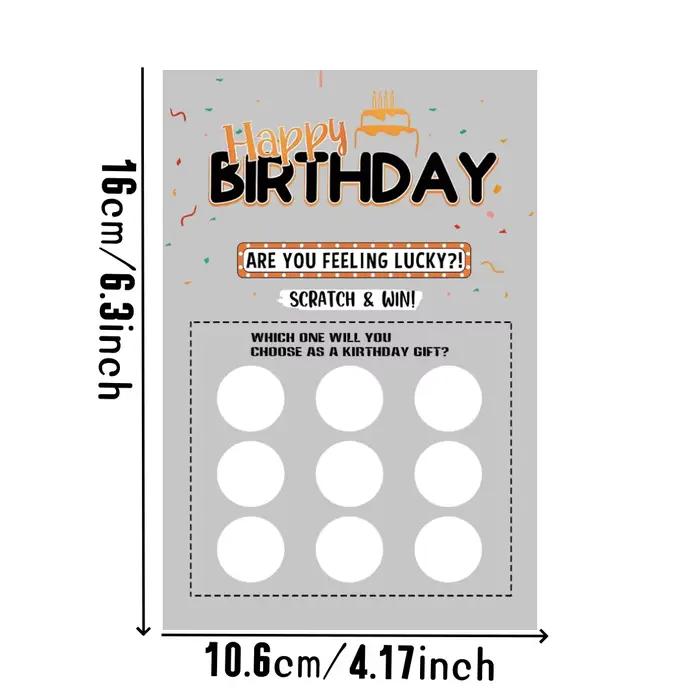 Carte de jeu d'anniversaire surprise