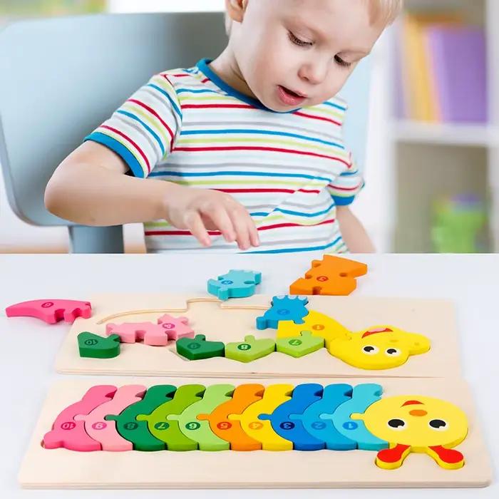 Montessori-Puzzles en bois pour tout-petits