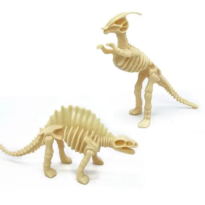 12 pièces/ensemble dinosaures jurassiques squelette modèle archéologie tyrannosaure ptérosaure décoration de maison joue