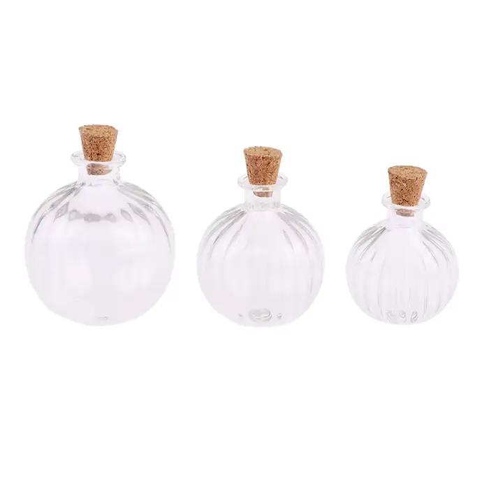 1/2/3/10PCS 1:12 Dollhouse Miniature Mini Bouteille En Verre Couvercle En Liège Rikiki Flacons Modèle Poupée Accessoires
