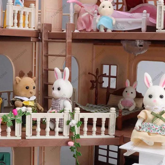 Maison de poupée animale Miniature forêt famille grande