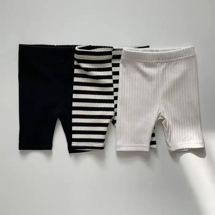 Pantalon en coton à rayures élastiques pour fille de 0 à 6 ans