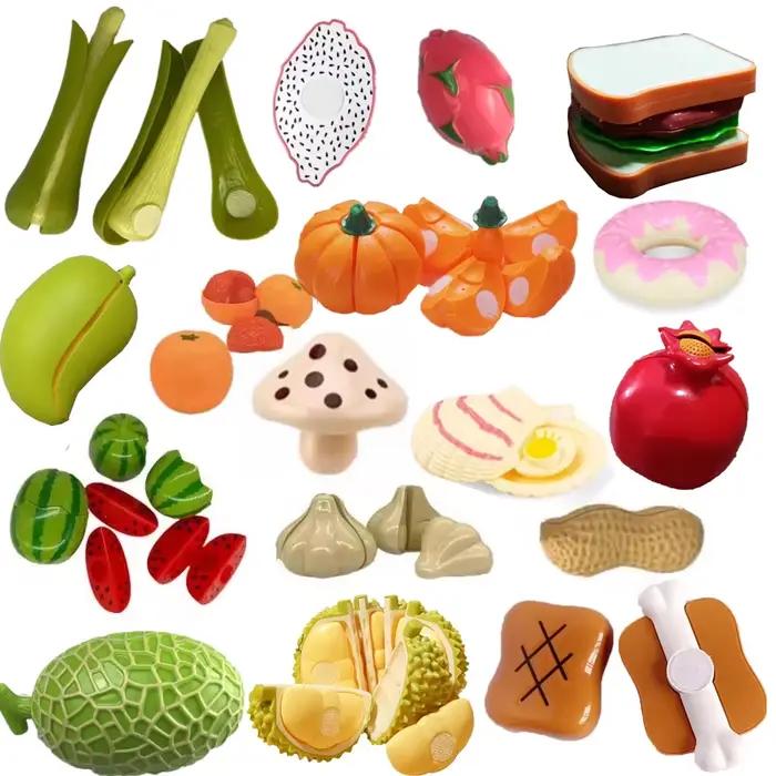 Simulation Montessori Chechele ingrédients légumes Fruits Dessert pain jouet éducatif maison de jeu décompresser
