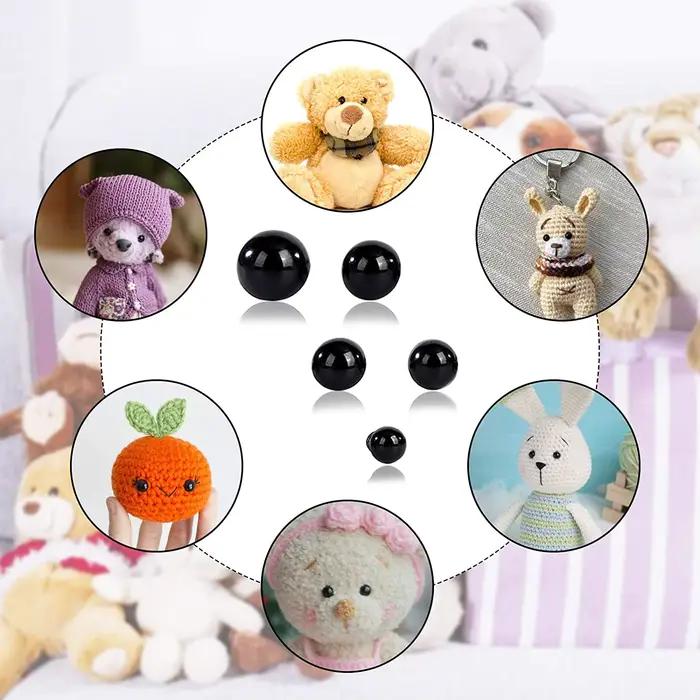 Yeux de sécurité en plastique noir pour jouets artisanaux
