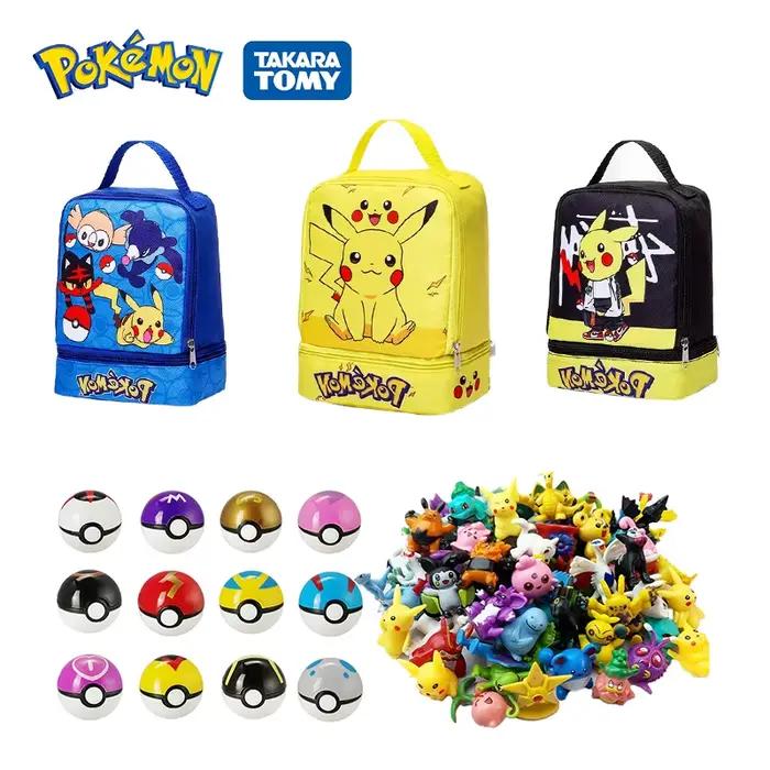 144 style Pokemon Figure avec sac de rangement monstre elfe balle ensemble jouet Pikachu Anime Action Mini petit Pokebal