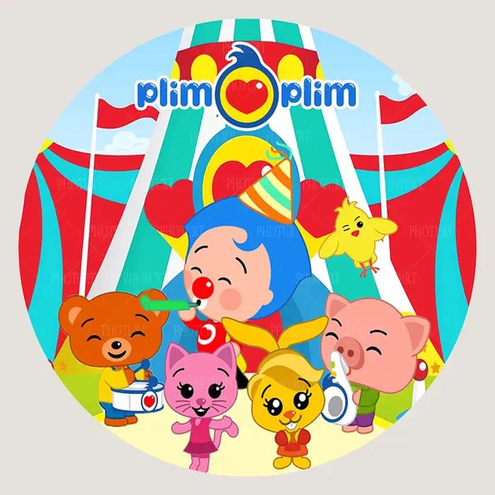 Décor de fond circulaire pour fête d'anniversaire d'enfants ou baby shower