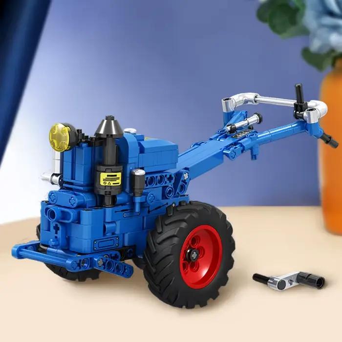 Blocs de construction de tracteurs de marche série 1:10 outils agricoles restauration simulation pièces mobiles jouets pour enfants construction éducative occasions spéciales