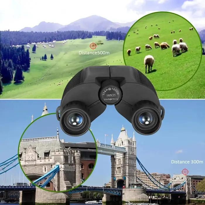 Jumelles 10X25 HD Mini télescope Portable BAK4 FMC