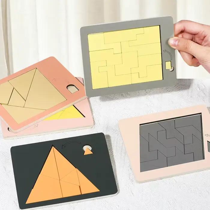 Puzzles géométriques en bois défi Impossible combustion du cerveau décompression qi esprit casse-tête pour adultes enfants