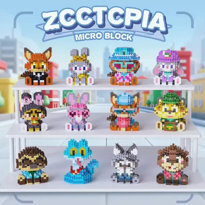 Zootopia – poupée renard en blocs de construction de dessins animés