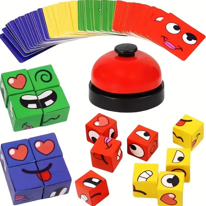 Puzzle interactif éducatif en plastique multicolore pour enfants pensée logique apprendre jouer Noël Halloween cadeau développement cognitive occasion spéciale