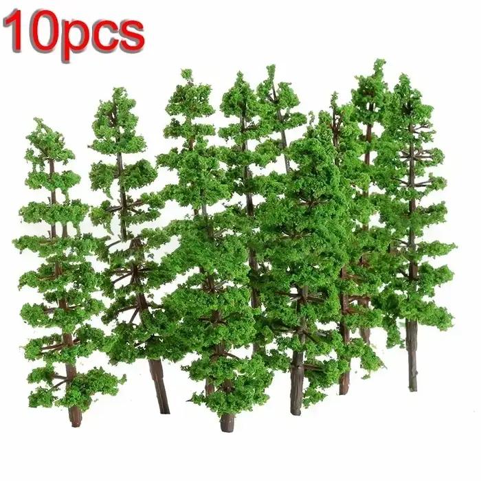 Kit de jouets modèles d'arbres résine échelle HO paysagistes fait à la main miniature 10 pièces aménagement de scènes occasions spéciales