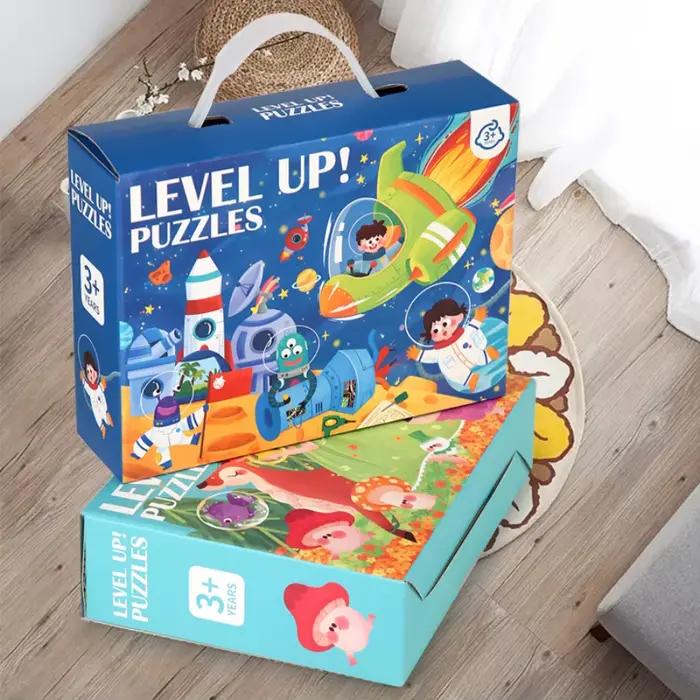 Puzzle de dessin animé Montessori personnalisé en papier pour enfants
