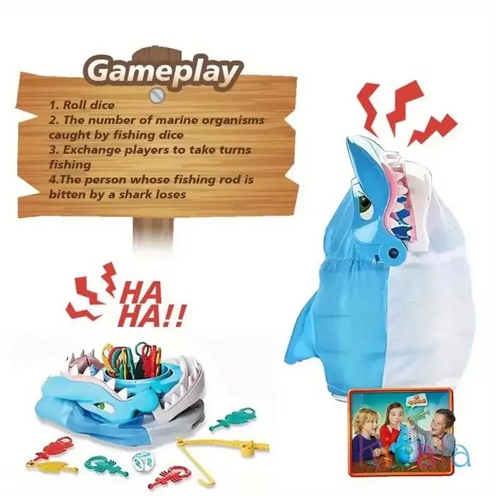 Jeu familial de morsure de requin