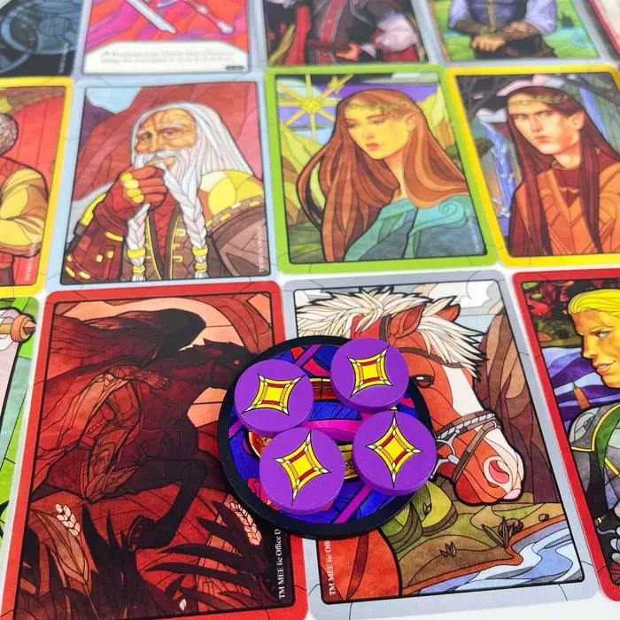 The Fellowship of the Ring Trick-Taking Game - Jeu de cartes coopératif pour 1 à 4 adultes (à partir de 14 ans)