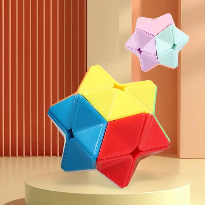 Jouet cube magique anti-stress Macaron, puzzle éducatif amusant pour enfants, jouets polygonaux de décompression, cadeaux de Noël et d'anniversaire