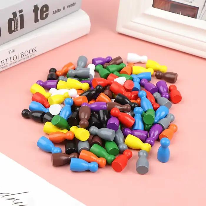 Nouvelles 100 pièces de pions en bois de diamètre standard, accessoires de jeu d'échecs, couleur de marquage.