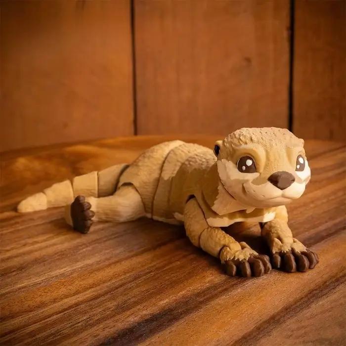 Design créatif 3D imprimé loutre multi-articulé mobile PLA