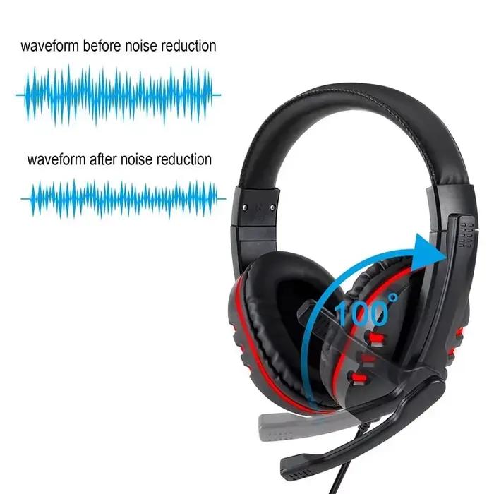 Écouteurs de jeu filaires 3.5mm, casque d'écoute, suppression du bruit, avec Microphone, contrôle du Volume, pour PS4 Play Station 4 PC