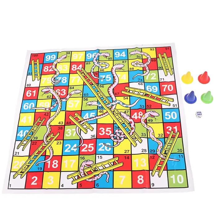 Échelle de salle pour enfants, jouets intéressants, jeu de société, échiquier volant portable, jeu de société familial, 1 ensemble