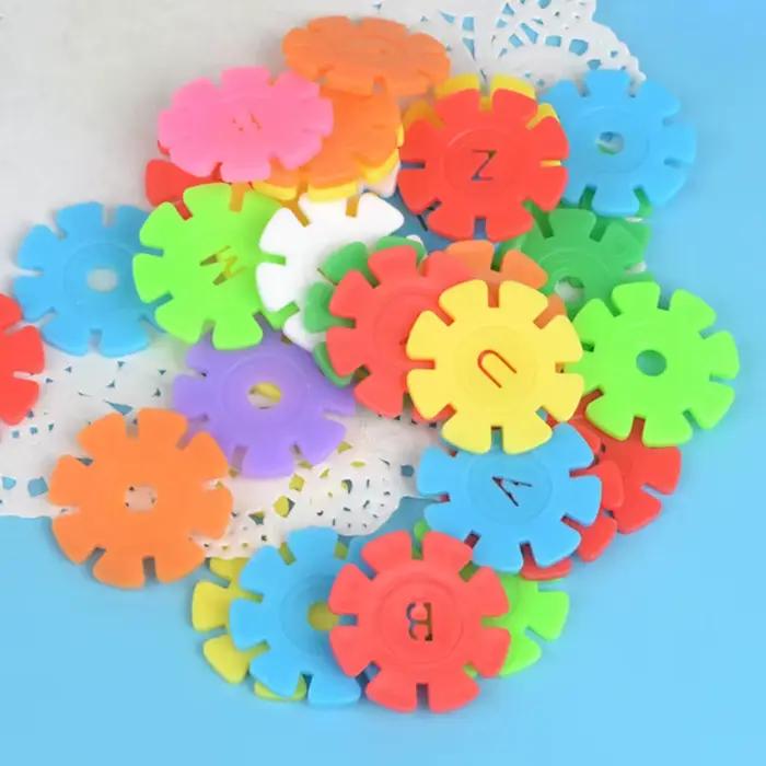 60/100/200 pièces éducation précoce insérer sac flocon de neige bloc de construction ensemble bébé Puzzle en plastique