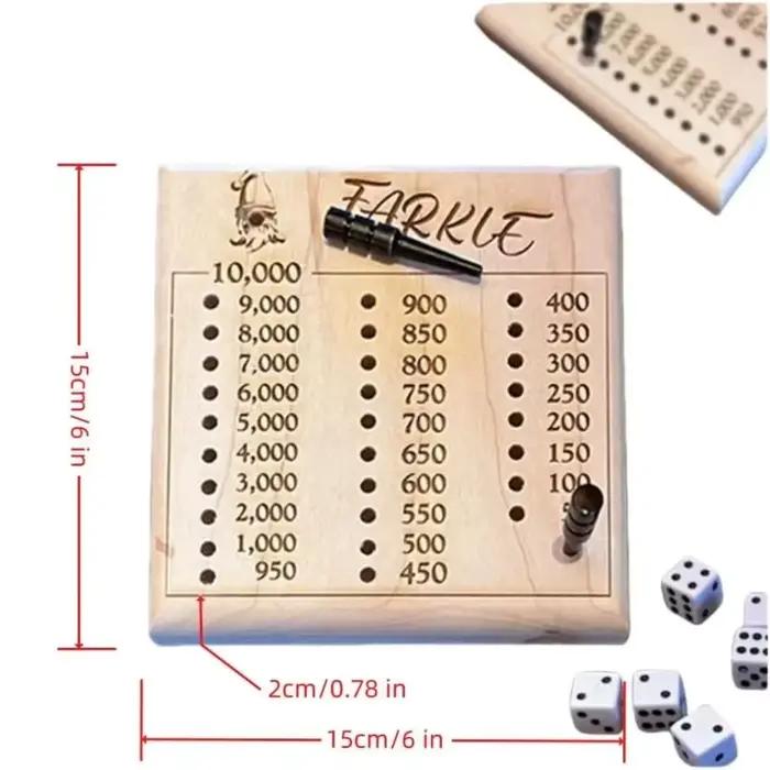 Jeu de société en bois Chap Out Dice Score Board