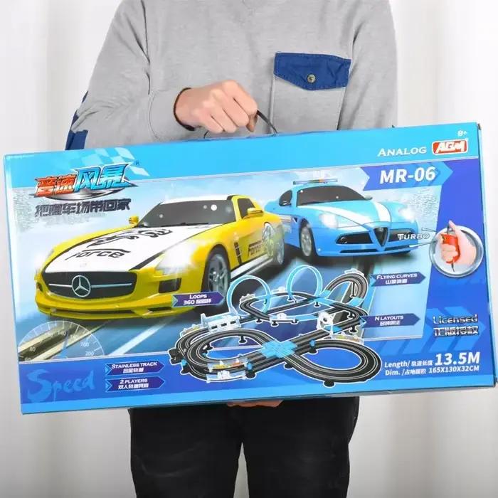Circuit Autorama Interactif avec Double Télécommande Électrique pour Enfant