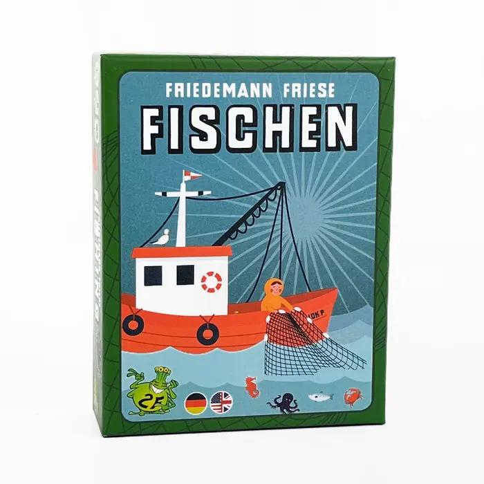 Jeu de société Pêche portable guide multilingue anglais allemand fêtes en famille occasions spéciales convivialité rires compétition amicale parties courtes et intenses