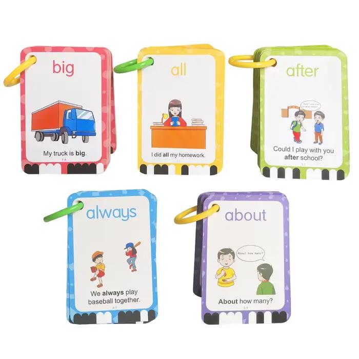 Cartes flash de 220 mots de vue avec images et phrases