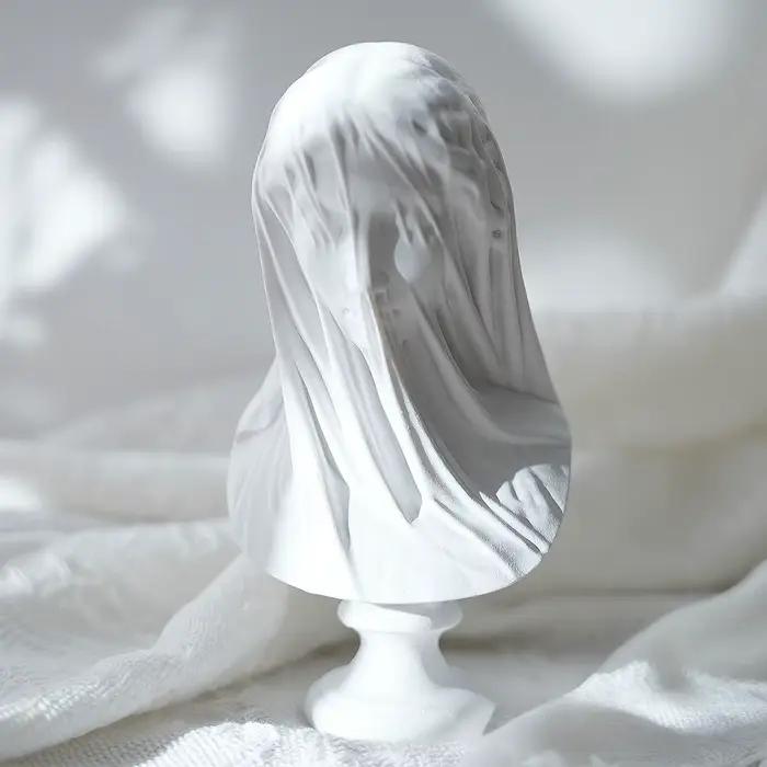 Statue de déesse grecque, buste de dame voilée, cadeaux classiques de la mythologie romaine, Sculpture de jeune fille, décorations d'étagère de bureau pour salon de maison