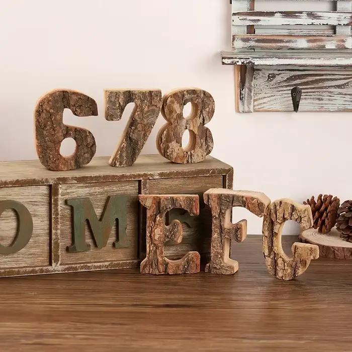 Lettres de l'Alphabet et Chiffres en Bois Massif