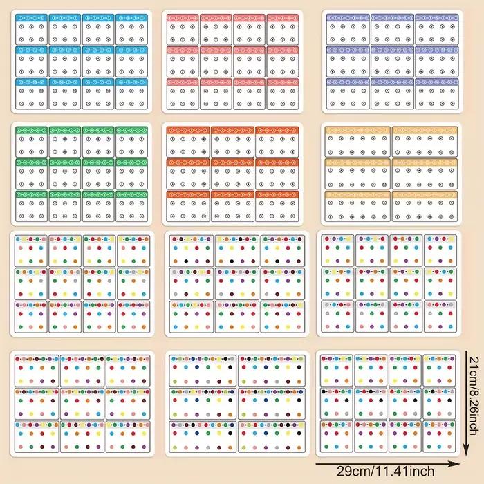 Carte de formation à la mise au point et à l'attention du suivi visuel pour enfants développement des couleurs et des chiffres amélioration de la mémoire cadeau éducatif occasions spéciales