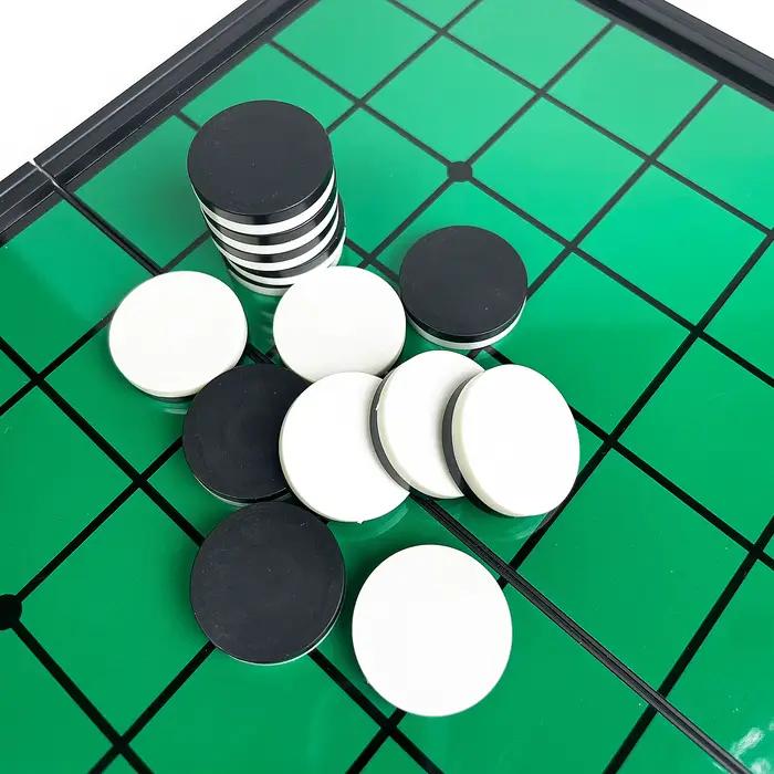 Jeu de société Reversi magnétique pliable 25x25, plateau en plastique portable, jeu de table, voyage, extérieur, famille, jeu de stratégie classique