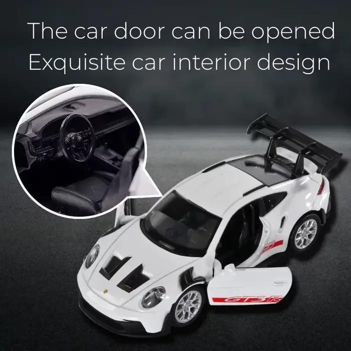 1:36 Porsche 911 GT3 RS Mini modèle de voiture en alliage course moulé sous pression jouet en métal sport Simulation Collection retirer cadeaux pour enfants