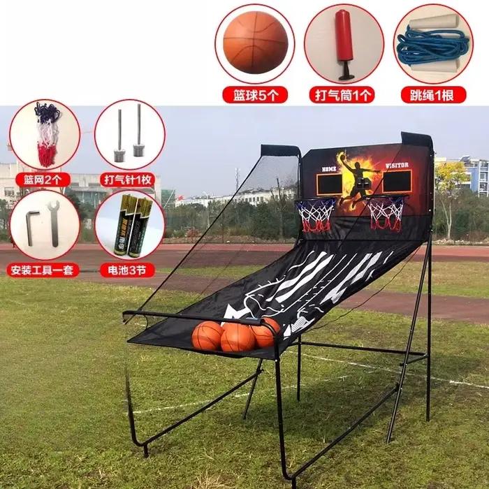 Machine de basket-ball électronique simple et Double, jeu de tir à domicile pour adultes et enfants