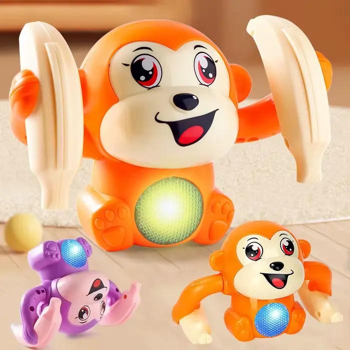 Jouet Éducatif Singe Roulant avec Sons Interactifs et Lumières Clignotantes pour Bébés Occasions Spéciales Préscolaire