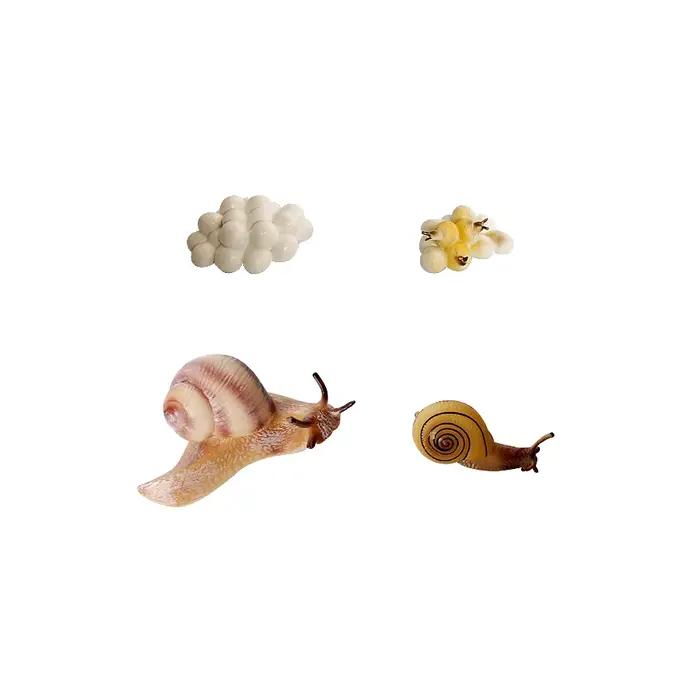 Figurine d'Escargot en PVC Haute Qualité Style Animal Modèle d'Escargot pour Collection Décoration Bureau Occasions Spéciales