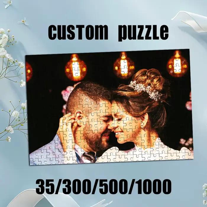 Puzzle photo personnalisé, 35/300/500/1000 pièces, cadeau unique pour papa, maman, fête des mères